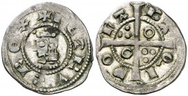 Pere III (1336-1387). Barcelona. Diner. (Cru.V.S 416.2) (Cru.C.G 2230). 1,11 g. Buen ejemplar. MBC+.
