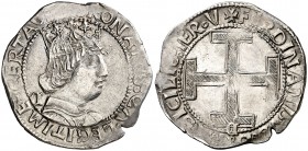 Ferran I de Nàpols (1458-1494). Nàpols. Coronat. (Cru.V.S. 1007 var) (Cru.C.G. 3417 var) (MIR. 68/12). 3,97 g. Cospel algo irregular. Ex ANE 21/12/198...