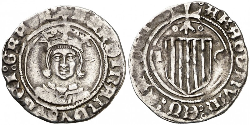 Ferran II (1479-1516). Zaragoza. Medio real. (Cru.V.S. 1305.2) (Cru.C.G. 3205c)....