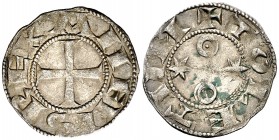 Alfonso VI (1073-1109). Toledo. Dinero. (AB. 8.2) (M.M. A6:6.2). 0,68 g. MBC+/MBC.
