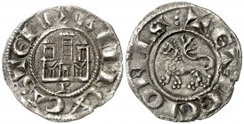 Alfonso X (1252-1284). Burgos. Dinero. (AB. 248) (M.M. A10:6.1). 1,01 g. Ex Áureo 18/01/1995, nº 575. Escasa. MBC+.