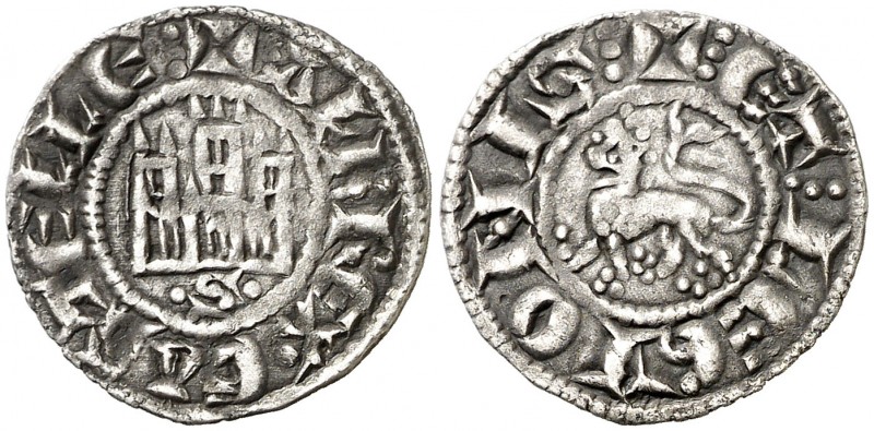 Alfonso X (1252-1284). Sevilla (o Segovia). Dinero. (AB. 254.1) (M.M. A10:6.30)....