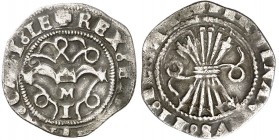 Reyes Católicos. Toledo. M. 1/2 real. (AC. 288). 1,50 g. MBC-.