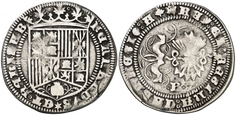 Reyes Católicos. Burgos. 1 real. (AC. 309). 3,15 g. MBC-.
