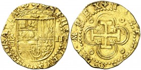 s/d. Felipe II. Sevilla. . 2 escudos. (AC. 828). 6,73 g. MBC+.