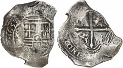 165¿4?. Felipe IV. México. (P). 8 reales. (AC. ¿1358?). 24,86 g. Rara. BC+.