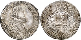 1636. Felipe IV. Amberes. 1 ducatón. (Vti. 1161) (Vanhoudt 640.AN). 32,49 g. Preciosa pátina. Ex Colección Rocaberti, Áureo 19/05/1992, nº 494. Ex Col...