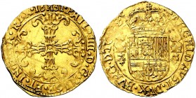 1631. Felipe IV. Tournai. 1 corona. (Vti. 1419) (Vanhoudt 639.TO). 3,39 g. Bella. Parte de brillo original. Ex Colección Isabel de Trastámara 25/05/20...