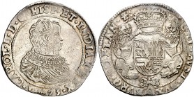 1673. Carlos II. Brujas. 1 ducatón. (Vti. 529) (Vanhoudt 692.BG). 32,46 g. MBC/MBC+.