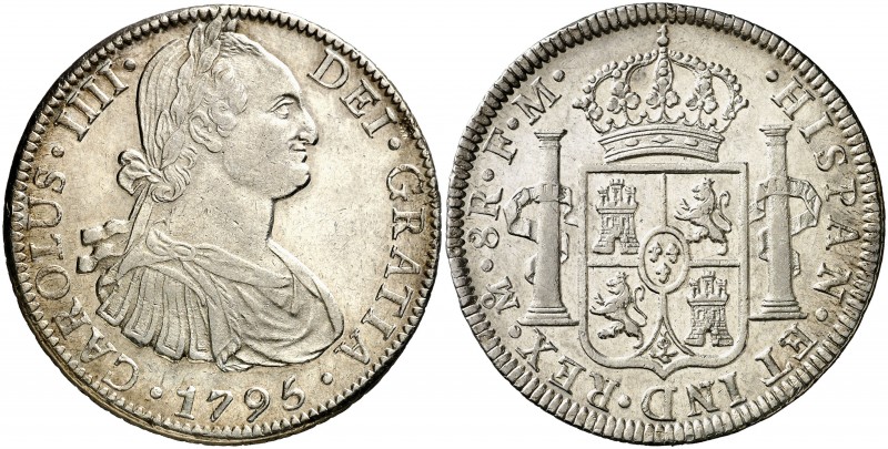 1795. Carlos IV. México. FM. 8 reales. (AC. 958). 26,96 g. Muy bella. Brillo ori...