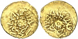 AH 1244 (1828). Marruecos. Abd ar-Rhaman ben Hisham. Fez. 1 benduqi. (Fr. 4g) (Kr. 150.2). 3,38 g. AU. MBC+.