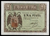 1938. Burgos. 1 peseta. (Ed. D28a) (Ed. 427a). 28 de febrero. Serie G. S/C-.