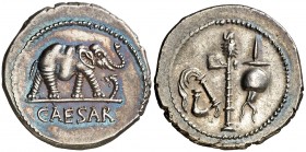 (49 a.C.). Julio César. Denario. (Spink 1399) (S. 49) (Craw. 443/1). 3,96 g. Bella. EBC.