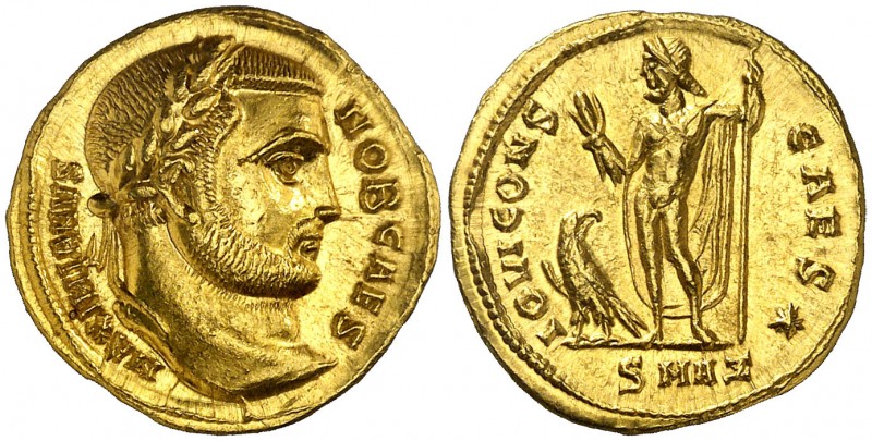(293-295 d.C.). Galerio Maximiano. Antioquia. Áureo. (Spink 14208) (Co. 118) (RI...