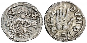 Comtat de Besalú. Guillem II i Bernat (1052-1066). Diner. (Cru.V.S. 85) (Balaguer 90-2, mismo ejemplar, cita 11 ejemplares conocidos, sólo 2 en manos ...