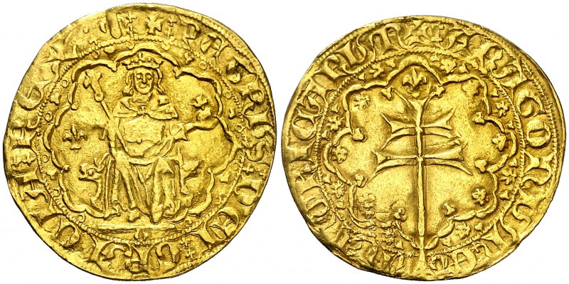 Pere III (1336-1387). Mallorca. Ral d'or. (Cru.V.S. 432) (Cru.C.G. 2245b var). 3...