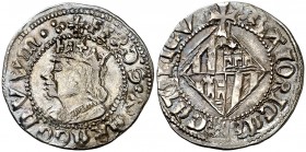 Ferran II (1479-1516). Mallorca. Ral. (Cru.V.S. 1180 var) (Cru.C.G. 3094 var) (Cal. 61) (V.Q. 6391, mismo ejemplar). 2,31 g. Letras A góticas excepto ...