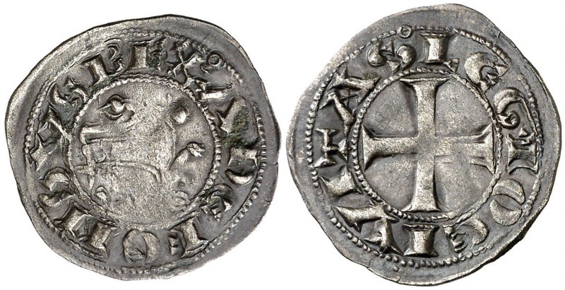 Alfonso VII (1126-1157). Marca: aro. Dinero. (AB. 118, de Alfonso IX) (M.M. A7:2...