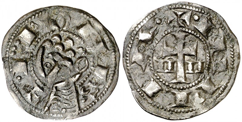 Alfonso VII (1126-1157). León. Dinero. (AB. 79.3, mal descrita y refiriéndose a ...