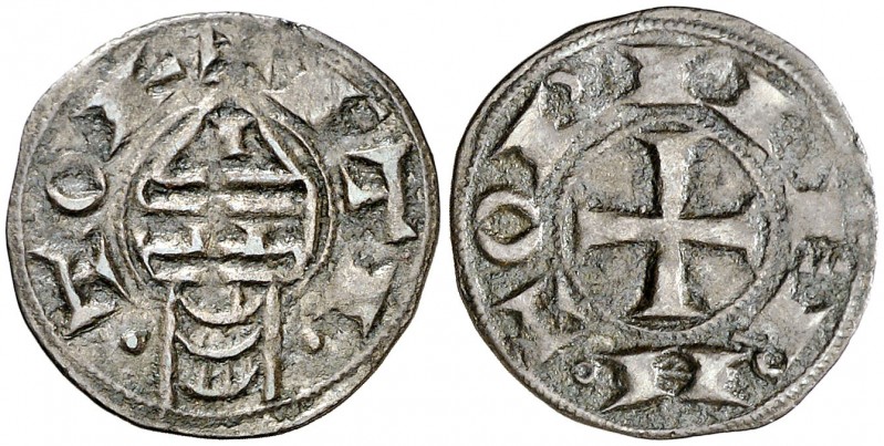 Alfonso VII (1126-1157). Toledo. Dinero. (AB. 96) (M.M. A7:69.3, mismo ejemplar)...
