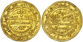 1249 de Safar (1211 d.C.). Alfonso VIII. Toledo. Morabetino. (AB. 153.24) (V. 2037 bis var) (M.M. A8:23.32). 3,83 g. Variante sin tras la fecha. Muy b...