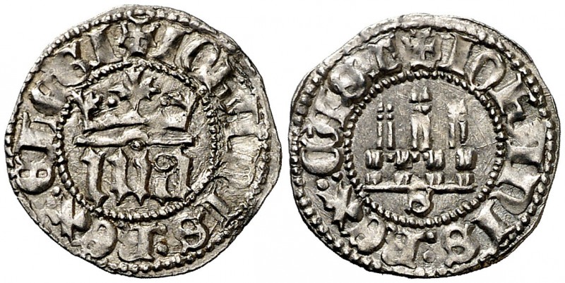 Juan I (1379-1390). Sevilla. Sexto de real. (AB. 543). 0,58 g. Bella. Ex Áureo 1...