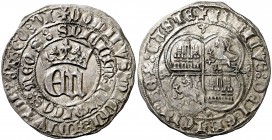 Enrique III (1390-1406). Burgos. Real. (AB. 583). 3,42 g. Bella. Rarísima. EBC-.