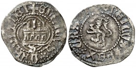 Enrique IV (1454-1474). Sevilla. Cuarto de real. (AB. falta). 0,80 g. Orla cuatrilobular en anverso y circular en reverso. No figuraba en nuestras col...