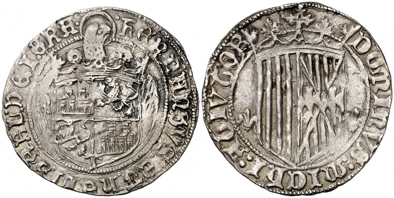 Reyes Católicos. Toledo. 1 real. (AC. 460, mismo ejemplar). 3,36 g. Anterior a l...