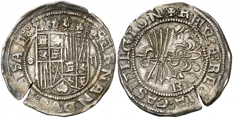 Reyes Católicos. Burgos. 2 reales. (AC. 484.1) (V.Q. 6559, mismo ejemplar). 6,76...