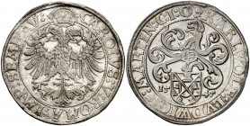 1545. Carlos I. Condado de Öttingen. 1 taler. (Dav. 9618) (Kr. 58). 28,80 g. Acuñación de Karl Wolfgang, Ludwing XV y Martín. Bella. Ex Künker 23/06/2...