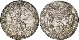 1660. Felipe IV. Sin marca de ceca. Doble ducatón. (Vti. 1385) (Vanhoudt falta). 64,69 g. Flan grande. Golpecitos en canto, pero extraordinario ejempl...