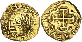 1639. Felipe IV. MD (Madrid). BI. 4 escudos. (AC. 1851) (Tauler falta). 13,43 g. No se conoce otra moneda de este valor con las siglas BI del ensayado...
