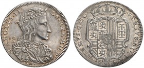 1689. Carlos II. Nápoles. AG/A. 1/2 ducado. (Vti. 187) (MIR. 296). 12,73 g. Bella. Brillo original. Ex Áureo 31/05/2006, nº 228. Rara así. EBC.