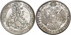 1713. Carlos III, Pretendiente. Graz. 1 taler. (Dav. 1039) (Kr. 1551). 28,59 g. Bella. EBC/EBC+.