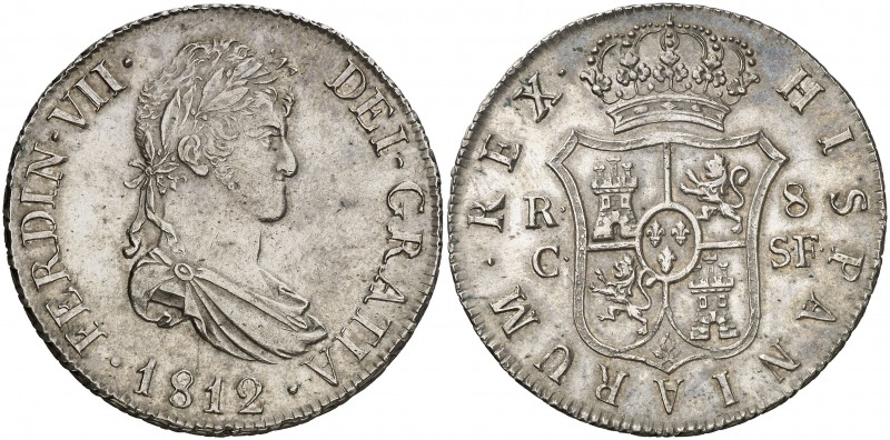 1812. Fernando VII. Catalunya (Mallorca). SF. 8 reales. (AC. 1160). 26,86 g. Bus...