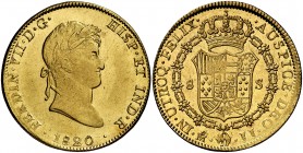 1820. Fernando VII. México. JJ. 8 escudos. (AC. 1799) (Cal.Onza 1271). 27,03 g. Muy bella. Brillo original. Ex Colección Gaspar de Portolà 17/10/2018,...