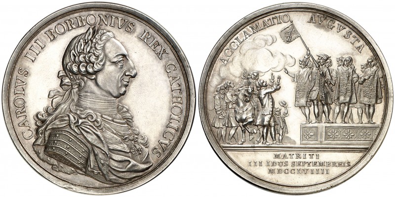 1759. Carlos III. Madrid. Medalla de Proclamación. (Ha. 24, lám. 25) (V. 28) (V....
