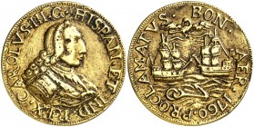 1760. Carlos III. Buenos Aires. Medalla de Proclamación. (Ha. 52, sólo la cita en plata fundida) (Medina 60, en plata fundida, indica "he visto una de...