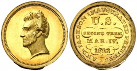 1833. Estados Unidos. Medalla conmemorativa de la Proclamación de Andrew Jackson como Presidente de los Estados Unidos por un segundo mandato. 4,15 g....