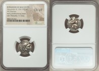 MACEDONIAN KINGDOM. Alexander III the Great (336-323 BC). AR drachm (17mm, 6h). NGC Choice VF. Early posthumous issue of Lampsacus, by Leonnatus, Arrh...