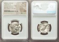 ATTICA. Athens. Ca. 440-404 BC. AR tetradrachm (24mm, 17.21 gm, 12h). NGC MS 5/5 - 4/5. Mid-mass coinage issue. Head of Athena right, wearing crested ...