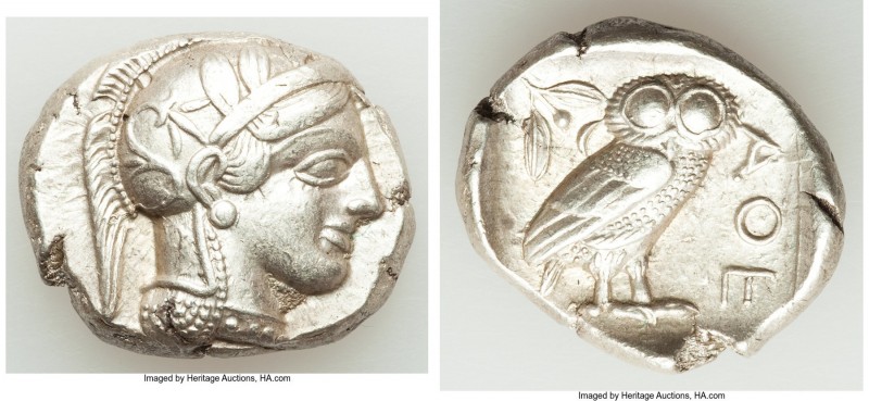 ATTICA. Athens. Ca. 440-404 BC. AR tetradrachm (25mm, 17.18 gm, 11h). AU, marks....