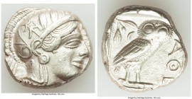 ATTICA. Athens. Ca. 440-404 BC. AR tetradrachm (24mm, 17.20 gm, 10h). XF. Mid-mass coinage issue. Head of Athena right, wearing crested Attic helmet o...