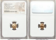 IONIA. Ephesus. Ca. 600-550 BC. EL third-stater or trite (12mm, 4.64 gm). NGC Choice Fine 4/5 - 4/5. 'Primitive' bee, viewed from above / Two incuse s...
