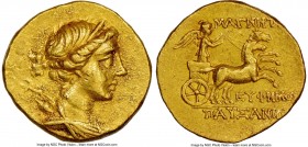 IONIA. Magnesia ad Meandrum. Ca. mid-2nd century BC. AV stater (18mm, 8.51 gm, 12h). NGC Choice AU 5/5 - 4/5. Ca. 155-145 BC. Euphemus and Pausanius, ...