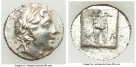 LYCIAN LEAGUE. Masicytes. Ca. 48-20 BC. AR hemidrachm (14mm, 1.91 gm, 12h). About XF. Series 1. Laureate head of Apollo right; Λ-Y below / M-A, cithar...