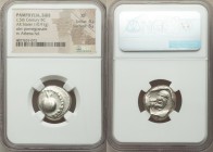 PAMPHYLIA. Side. Ca. 5th century BC. AR stater (20mm, 10.91 gm, 3h). NGC XF 4/5 - 5/5. Ca. 430-400 BC. Pomegranate; guilloche beaded border / Head of ...