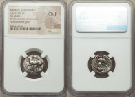 CILICIA. Celenderis. Ca. 425-350 BC. AR stater (20mm, 3h). NGC Choice VF. Persic standard, ca. 425-400 BC. Youthful nude male rider, reins in right ha...