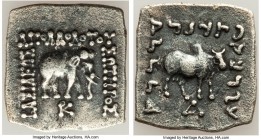 INDO-GREEK KINGDOMS. Bactria. Apollodotus I Soter (ca. 174-165 BC). AR Indic square drachm (17mm, 2.18 gm, 12h). VF. Uncertain mint in the Paropamisad...